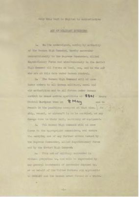 Kapitulationsurkunde WWII Seite 3