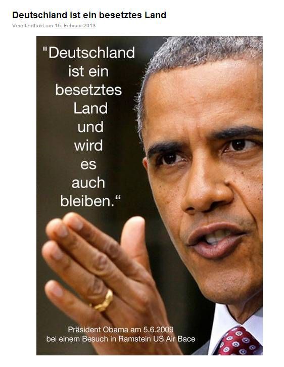 Obama besetztes Land Deutschland