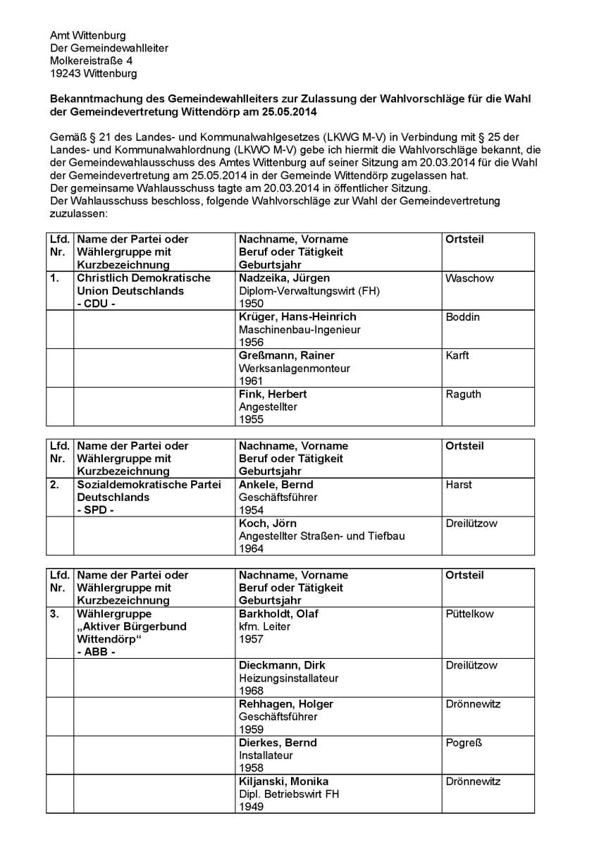 zugelassene+wahlvorschlaege+gemeindevertretung+wittendoerp Seite 1