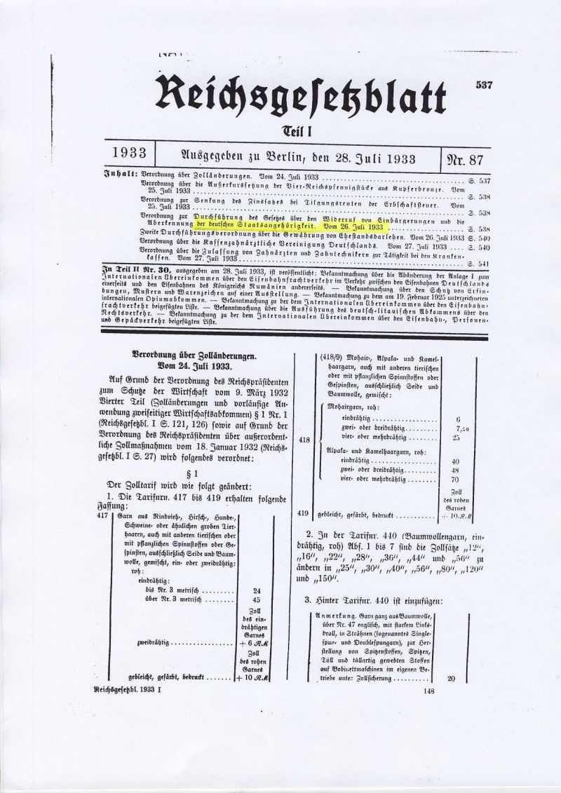 03Sprachliche Einfuehrung+Rassegesetze 1933 Seite 1