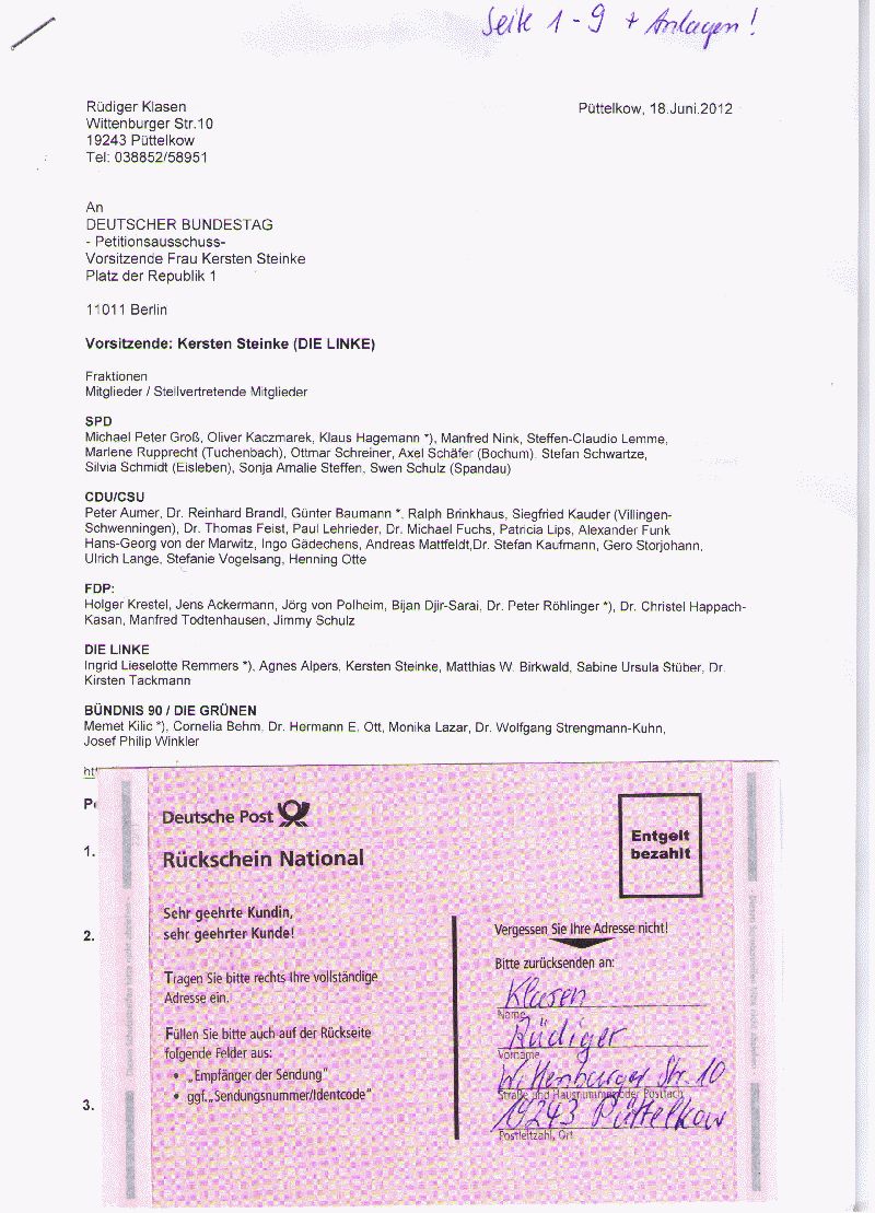 1 Petition Bundestag 1